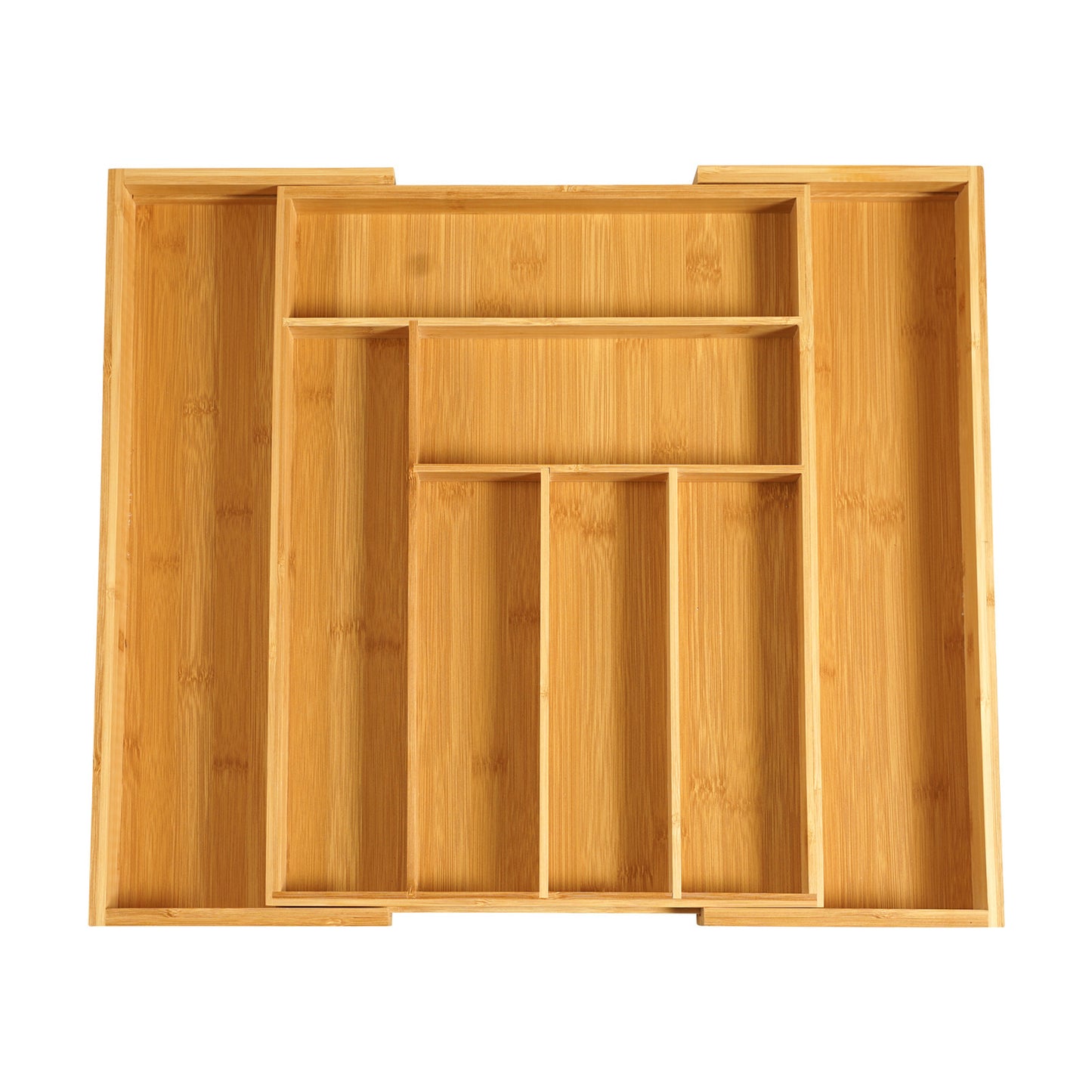 Expandable Bamboo Cutlery Organizer – Adjustable Kitchen Drawer Tray